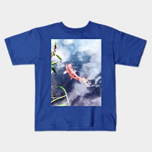 Fish - Koi in Swirling Water Kids T-Shirt